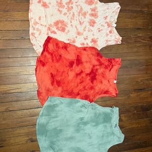 Old Navy Tie-Dye Tank Tops - Red, Orange, Green